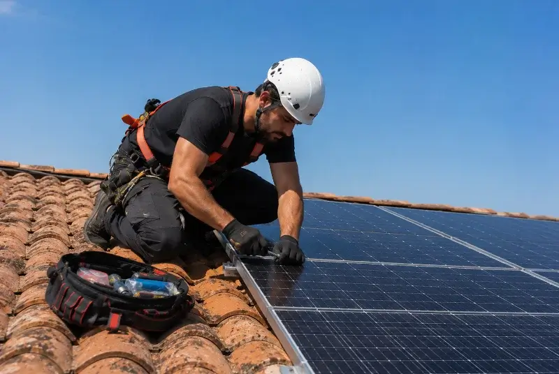 Maintenance et monitoring de panneaux solaires à Groix