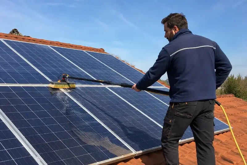 Nettoyage et entretien de panneaux solaires à Groix