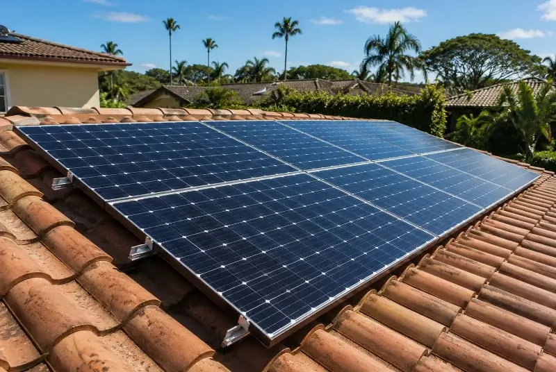 Installation de panneaux solaires à Groix